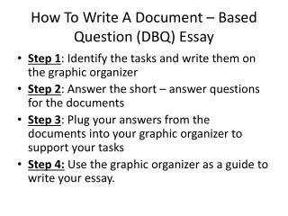 How To Write A Document – Based Question (DBQ) Essay
