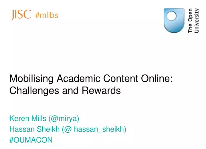 mobilising academic content online challenges and rewards