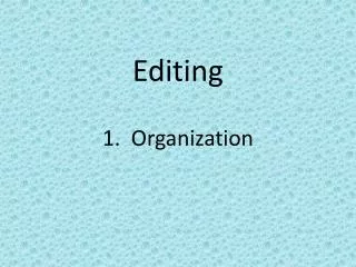 editing