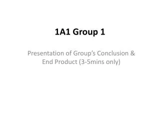 1A1 Group 1
