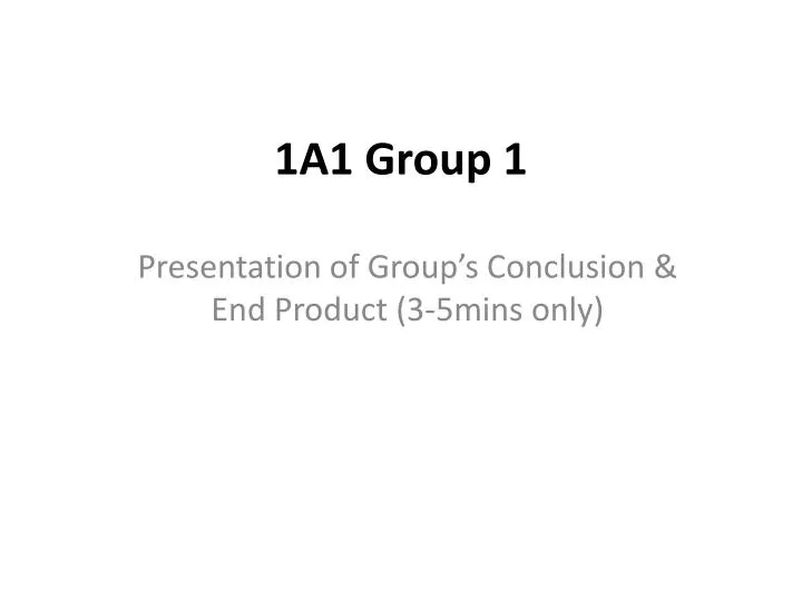 1a1 group 1