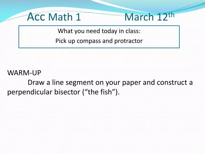 acc math 1 march 12 th