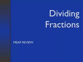 dividing fractions