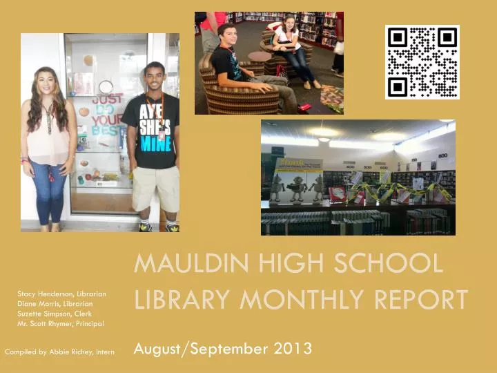 mauldin high school library monthly report