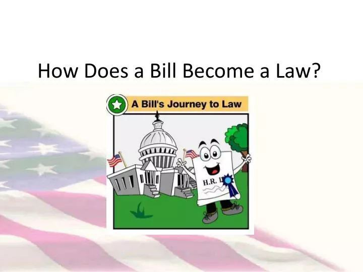 how does a bill become a law