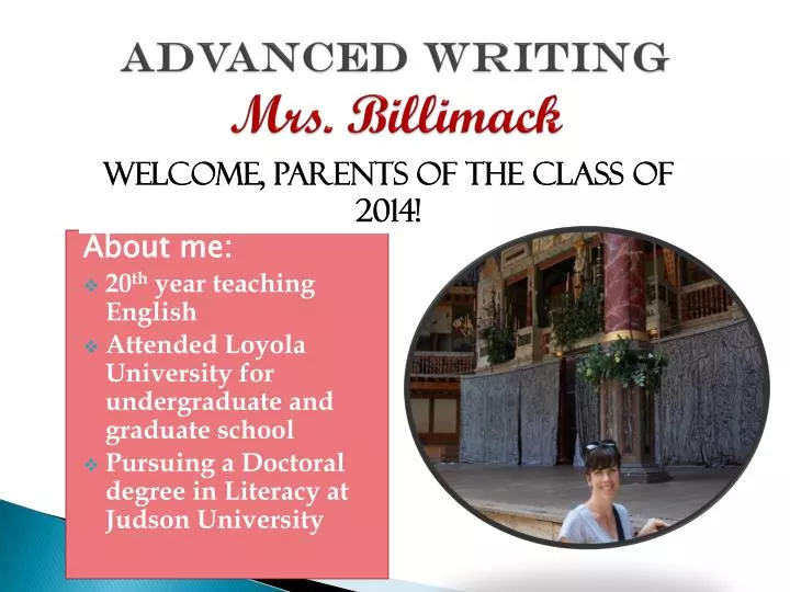 advanced writing mrs billimack