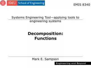 Decomposition: Functions