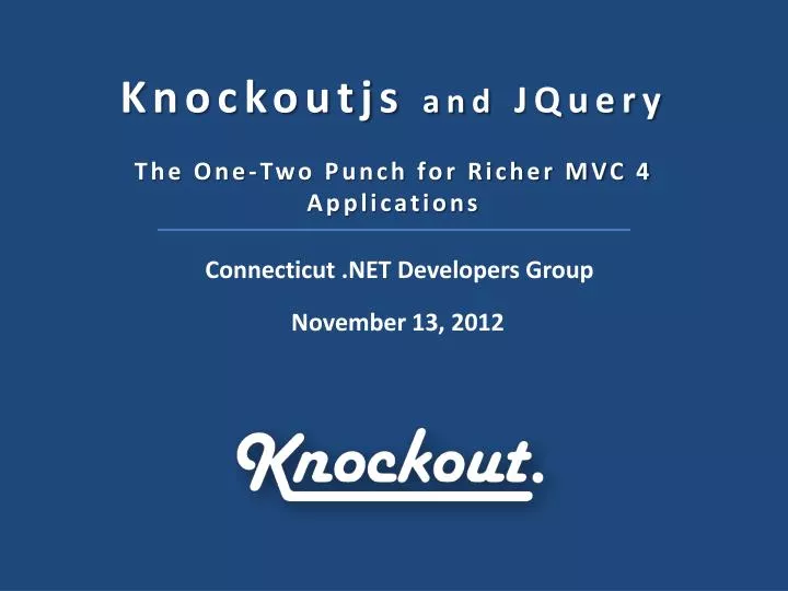 knockoutjs and jquery
