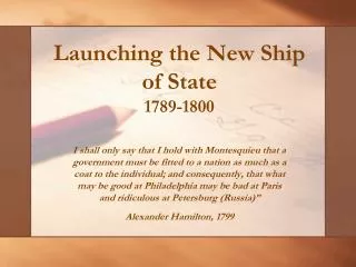 launching the new ship of state 1789 1800