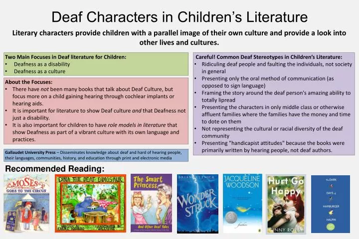 deaf characters in children s literature