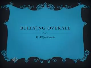 Bullying overall