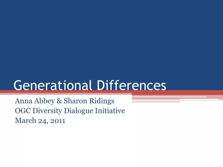 generational differences