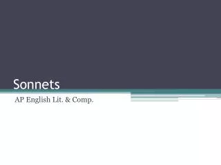 sonnets
