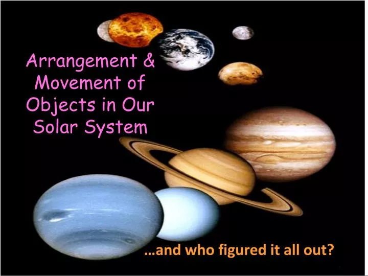 arrangement movement of objects in our solar system