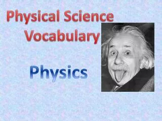 Physical Science Vocabulary