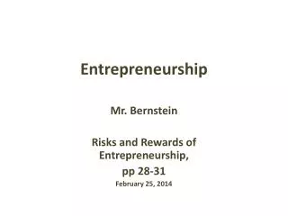 entrepreneurship