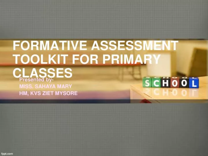 formative assessment toolkit for primary classes