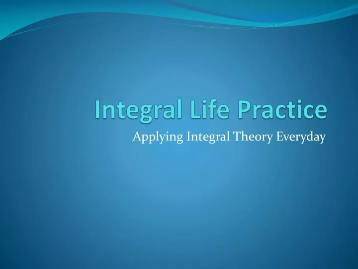 integral life practice
