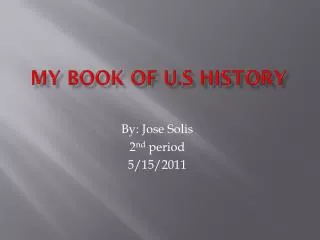 My Book of U.S History