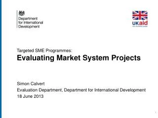 Targeted SME Programmes: Evaluating Market System Projects