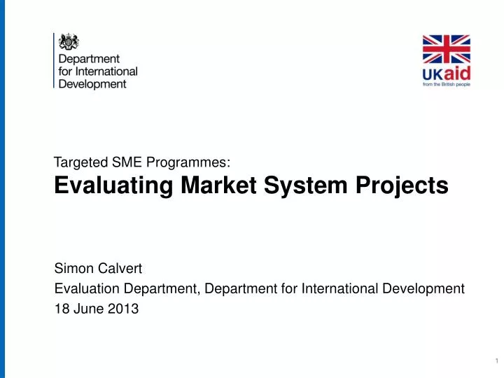 targeted sme programmes evaluating market system projects