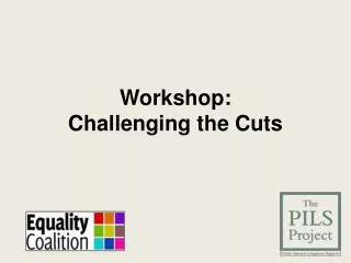 Workshop: Challenging the Cuts