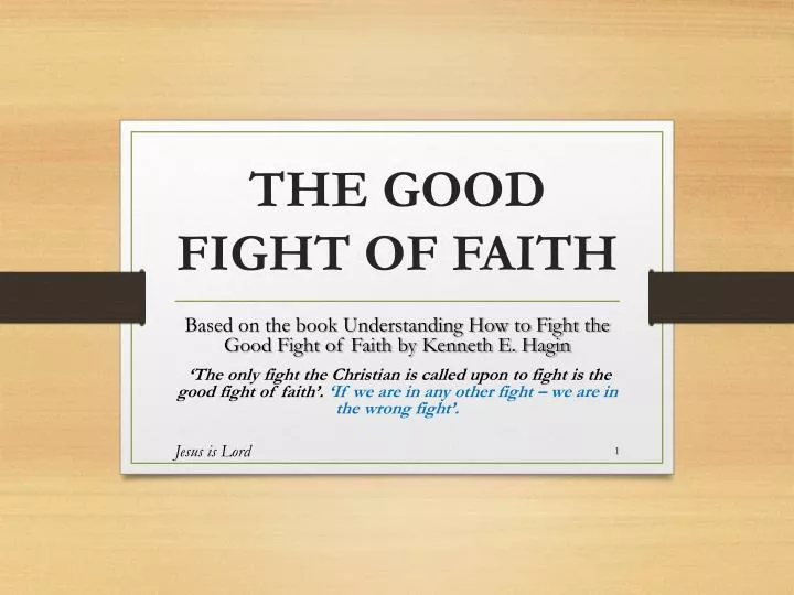 the good fight of faith