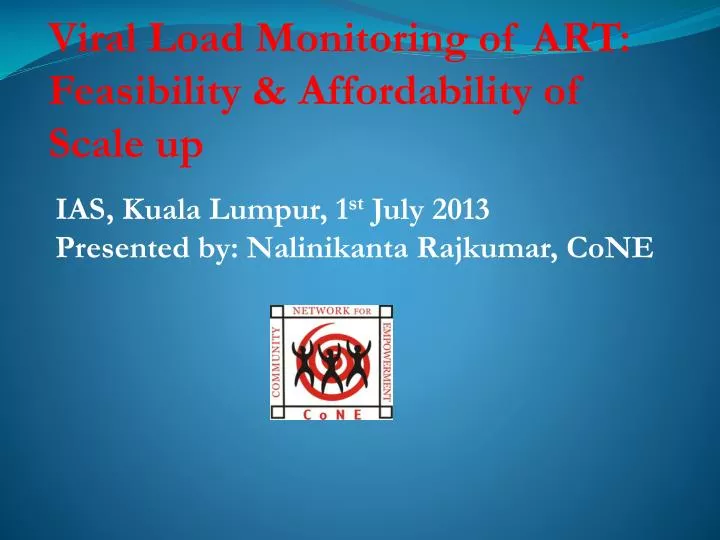 viral load monitoring of art feasibility affordability of scale up