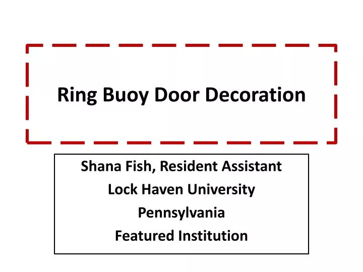 ring buoy door decoration