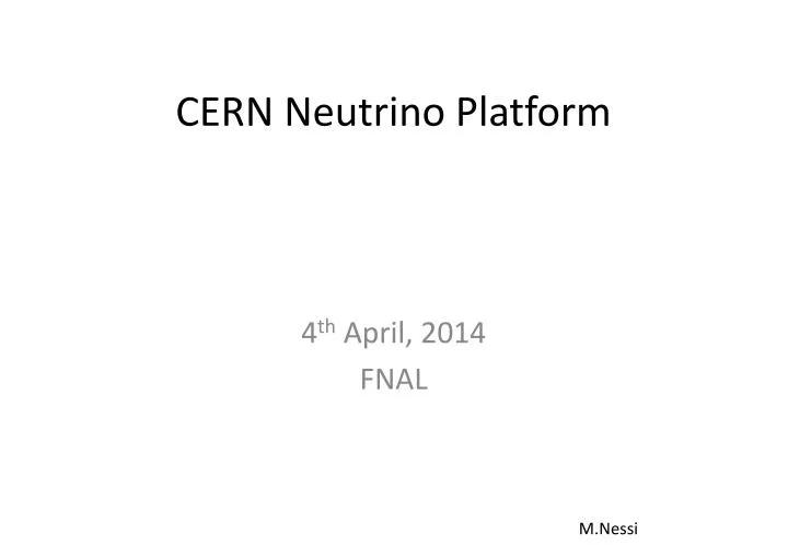 cern neutrino platform