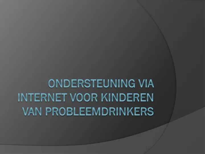 ondersteuning via internet voor kinderen van probleemdrinkers