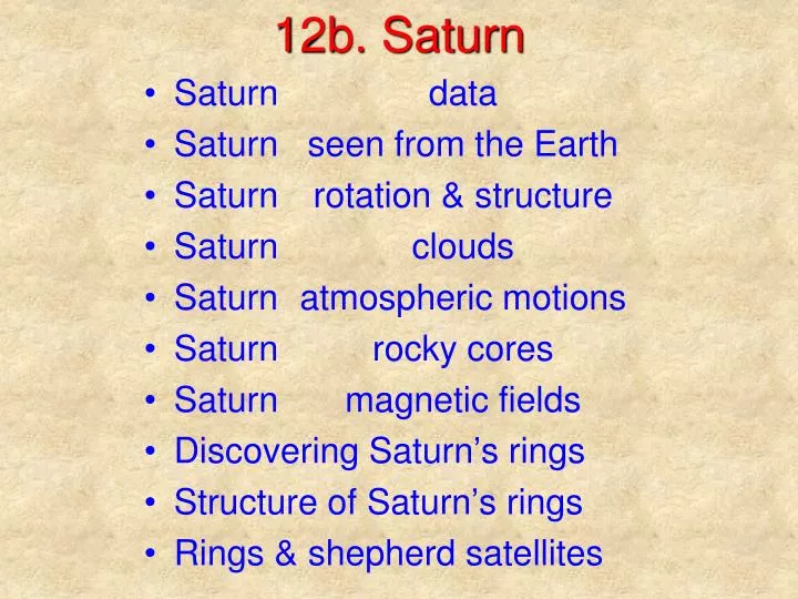 12b saturn