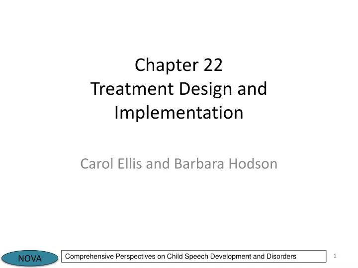 chapter 22 treatment design and implementation