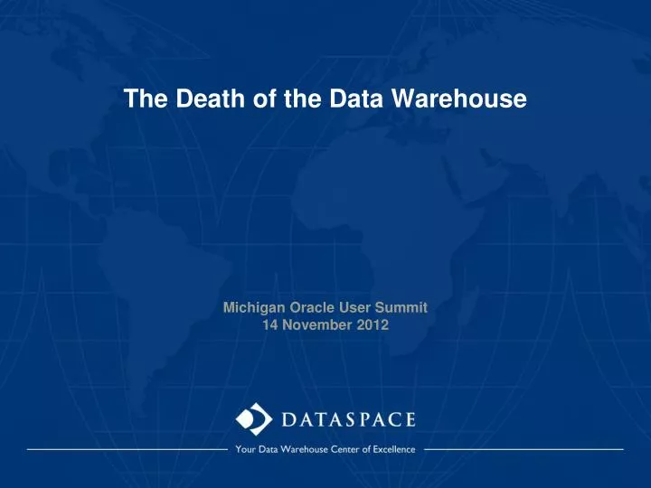the death of the data warehouse
