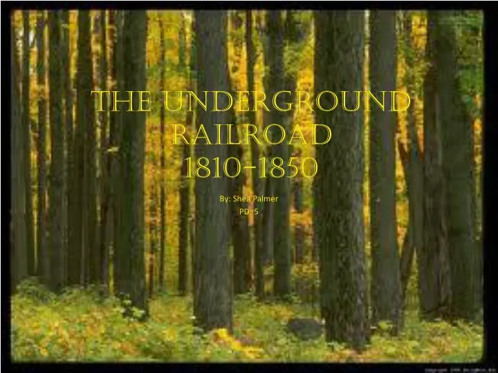 the underground railroad 1810 1850