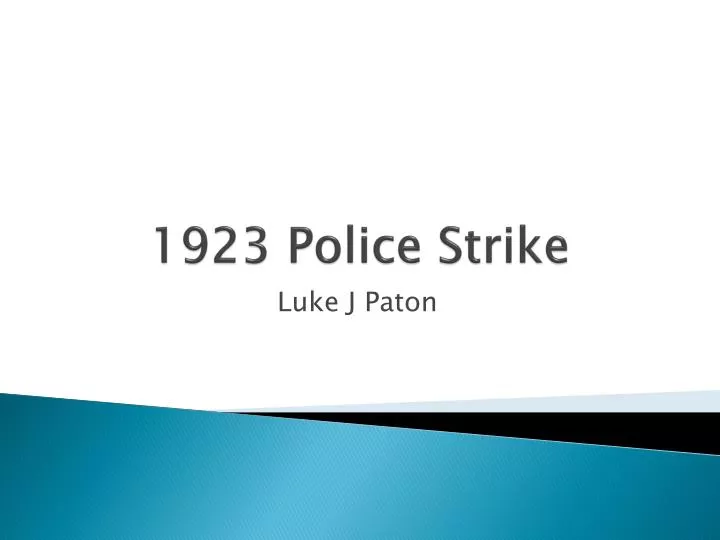 1923 police strike