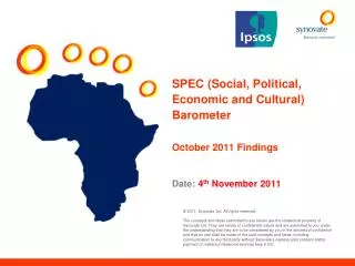 SPEC (Social, Political, Economic and Cultural) Barometer October 2011 Findings