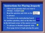 Instructions for Playing Jeopardy - slide 1