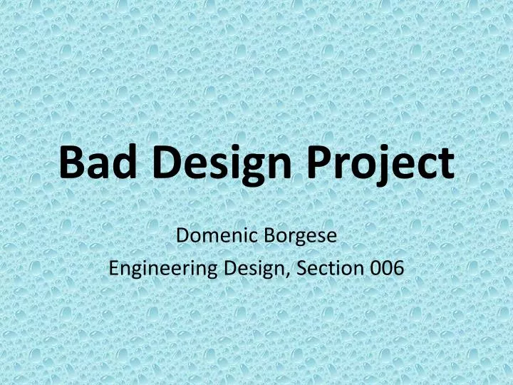 bad design project