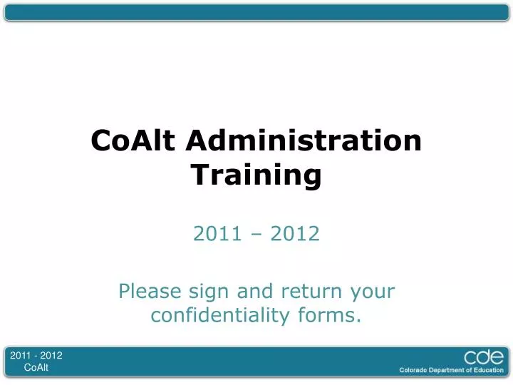 coalt administration training