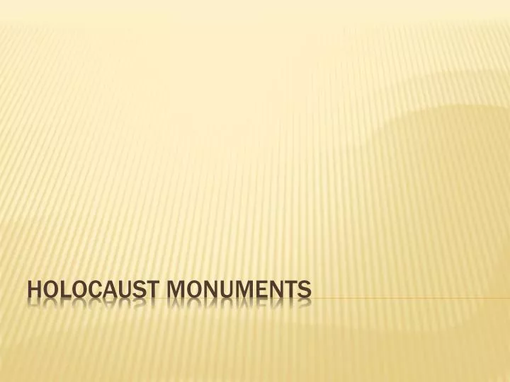holocaust monuments