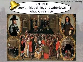 Bell Task: Look at this painting and write down what you can see.