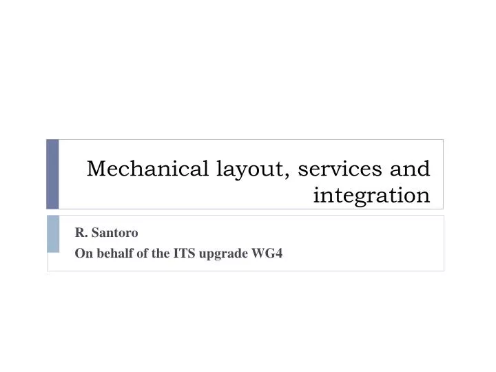 mechanical layout services and integration