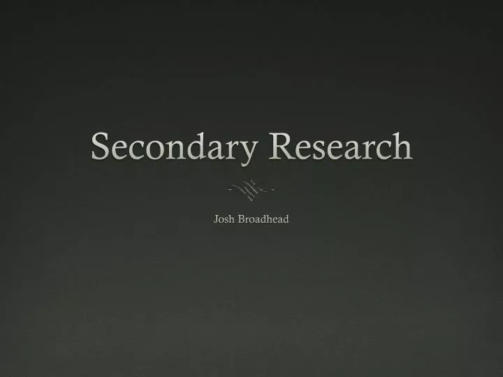 secondary research