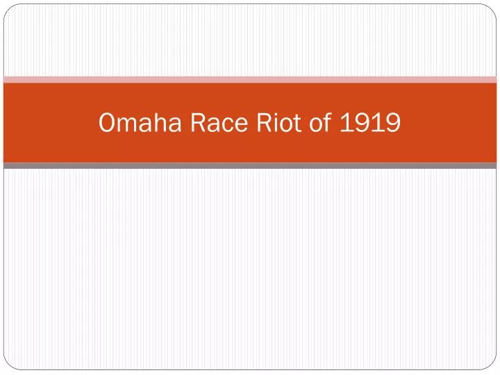 omaha race riot of 1919