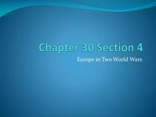 Chapter 30 Section 4