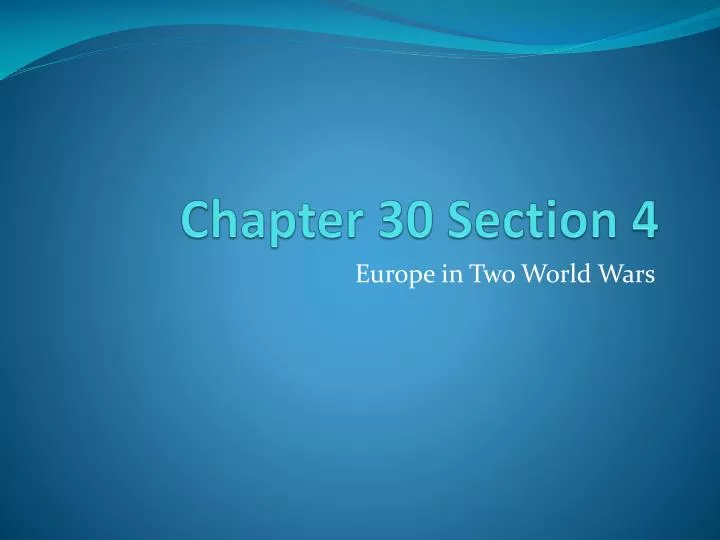 chapter 30 section 4