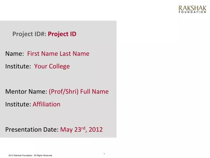 project id project id