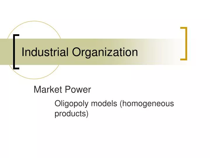industrial organization