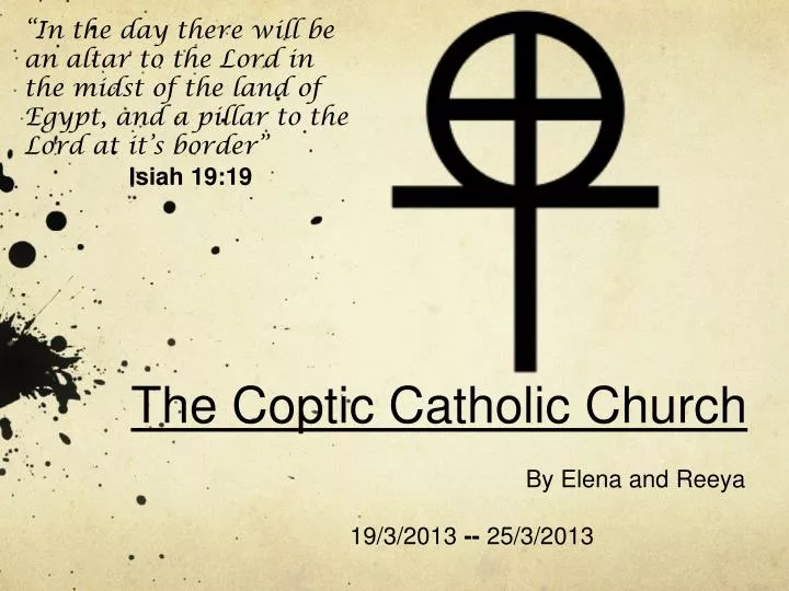 the coptic catholic church